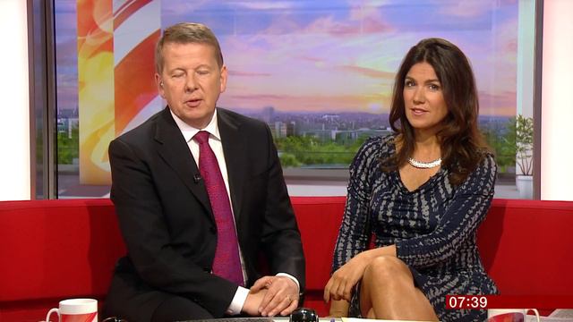 Susanna Reid - Short Tight Dress On Sofa