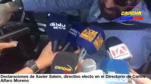 Declaraciones de Xavier Salem, directivo electo en el Directorio de Carlos Alfaro Moreno