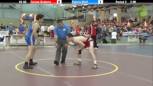 FILA Cadet 69 KG Carson Brolsma vs. Dakota Wall смотреть онлайн