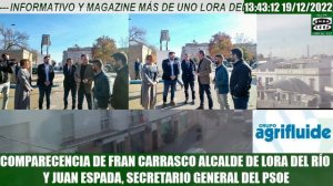 VISITA DE JUAN ESPADAS, SECRETARIO GENERAL DEL PSOE, JUNTO AL ALCALDE DE LORA, FRAN CARRASCO.