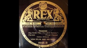 Thanks, Lew Sylva and his band, 1933