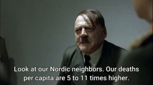 Tegnell raging at cases rising in Sweden (Hitler Downfall meme)