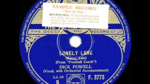 1933 Dick Powell - Lonely Lane