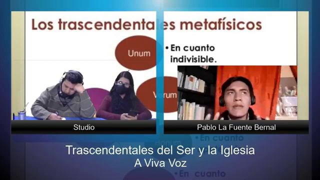 Tema: Trascendentales del ser y la iglesia. Con Pablo Lafuente Bernal