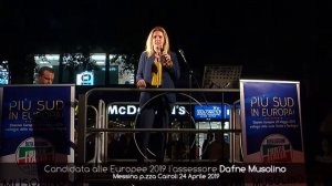 APERTURA CAMPAGNA ELETTORALE  EUROPEE 2019 - INTERVENTO DELLA CANDIDATA DAFNE MUSOLINO.