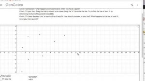 Adjusting the correlation coefficient by moving a point