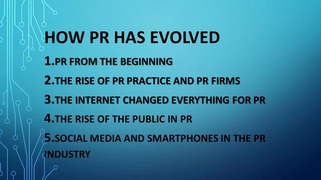 HOW PR HAS EVOLVED смотреть онлайн