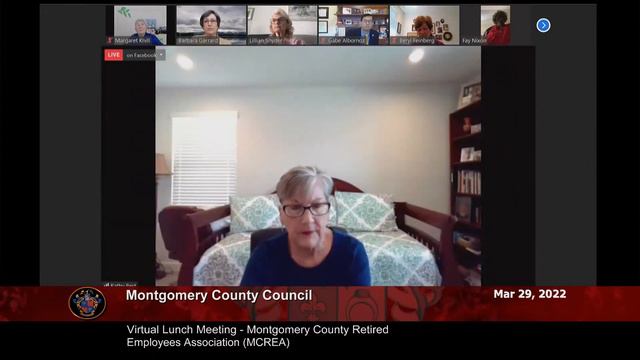 March 29, 2022 - Virtual Lunch Meeting with Montgomery County Retired Employees Association (MCREA) смотреть онлайн