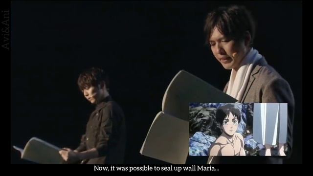 [ENG SUB] Yuuki Kaji, Daisuke Ono and Hiroshi Kamiya voice acts Rod Reiss titan scene on live stage смотреть онлайн