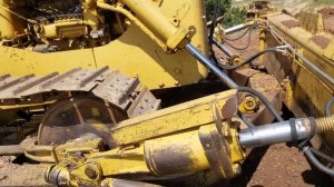 Cat D6B angle dozer, dozing hard packed gravel August 11, 2018  For sale call Scott (605)645-7886