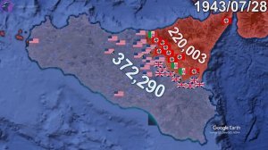 Allied Invasion of Sicily in 1 minute using Google Earth