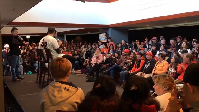 AmeliaAndAdinah interview SF Giants Brandon Belt & Brandon Crawford, SFGiants Fanfest 2017 Q&A