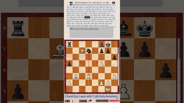 Titled Tue 28th Feb Late - Round 9 || Aireza Firouzja vs Magnus Carlsen