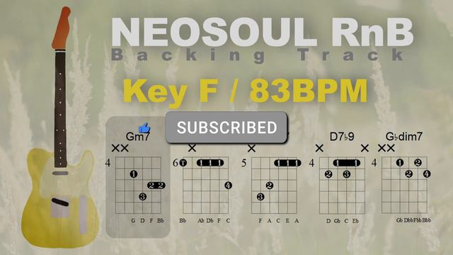 NeoSoul RnB Guitar Backing Track Jam in F 83bpm