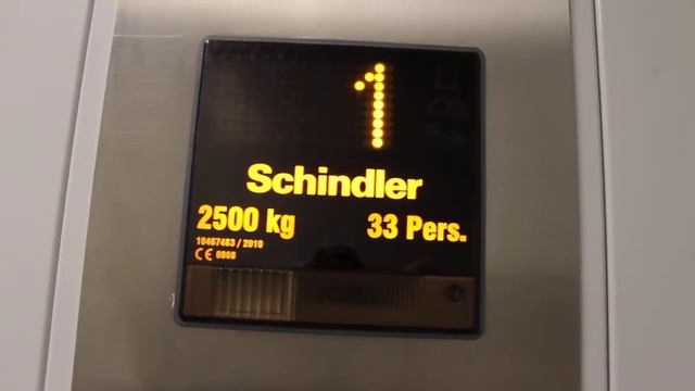 Schindler EuroLift MRL Traction Freight elevator @ Malmporten Shopping Center, Narvik, Norway.