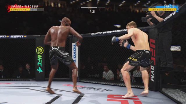 UFC4 PS5 Jon Bones Jones vs Alexander Gustafsson отличный техничный бой!