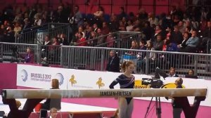 Jennifer Pinches - finale équipe sénior poutre - CE Bruxelles 2012