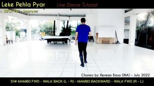 Leke Pehla Pyar Line Dance Tutorial (WalkThrough & Counts) | Improver | Herman Baso (INA)