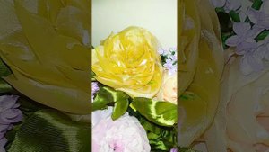 цветы из атласных лент