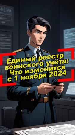 Единый реестр воинского учёта: Что изменится с 1 ноября 2024