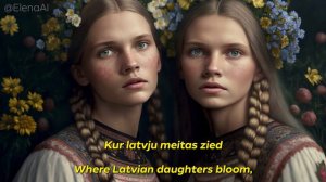 National Anthem of Latvia: "Dievs, svētī Latviju!" - but every lyric is an AI generated image