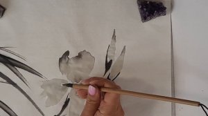 Ирис в  сумерках. Пара мазков на рисовой бумаге)))