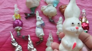 Антикварные елочные игрушки СССР. Зайчики. Выпуск 21