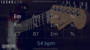 Slow Em Blues Backing Track (w_ piano + horns) B.B. King style