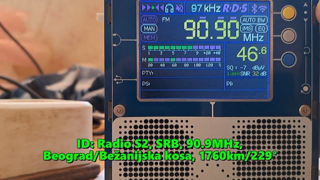 31.08.2024 11:54UTC, [Es], Radio S2, Сербия, 90.9МГц, 1760км