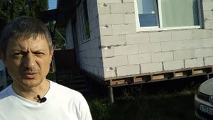 Газобетонный дом на винтовых сваях