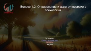 Супервизия в практике психологического консультирования и психотерапии. Профпереподготовка. Лекция.