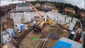 Строительство коробки одноэтажного дома в стиле хай-тек