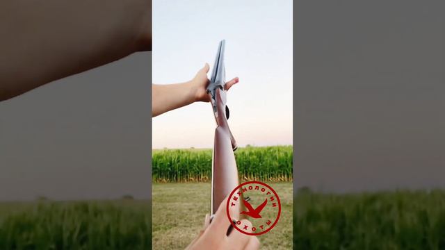 Стрельба одной рукой из горизонталки #охота #оружие #hunter #shotgun #hunting #gun #gunshot