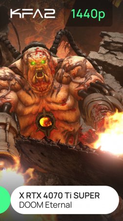 DooM Eternal | KFA2 X GeForce RTX 4070 Ti SUPER | 1440p (2K) разрешение