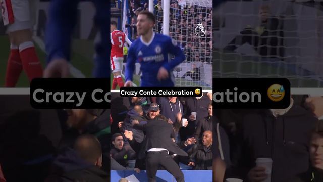 Antonio Conte goes Wild after Hazard's goal