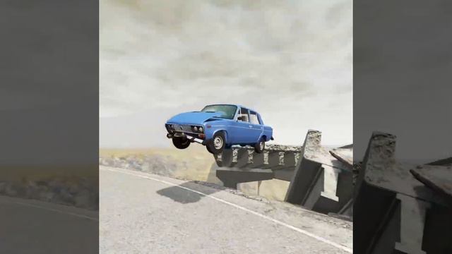 На Шахе через Разрушенный мост BeamNG.drive  #shorts #шаха