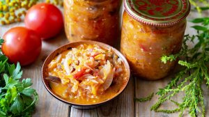 🥘  Капуста + помидоры + баклажаны. Как заготовить овощную солянку - простой и понятный рецепт.