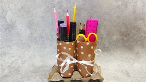 Как сделать карандашницу из втулки