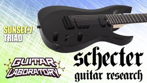 SCHECTER SUNSET-7 TRIAD GLOSS BLACK - электрогитара 7 струн с тройным датчиком
