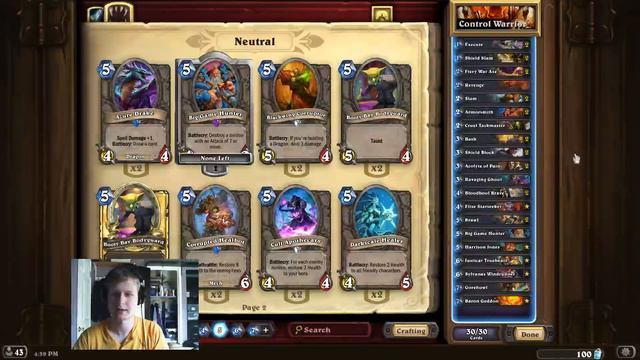 Hearthstone Lessons with The Kamsh: Elise Control Warrior Deck tech смотреть онлайн