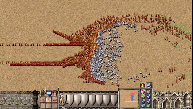 Stronghold Crusader HD Slaves rebellion | 9000 Slaves vs 1000 Swordmen смотреть онлайн