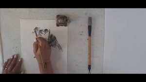 Ласточкино гнездо. Кисть, рисовая бумага, волшебство суми-э.))