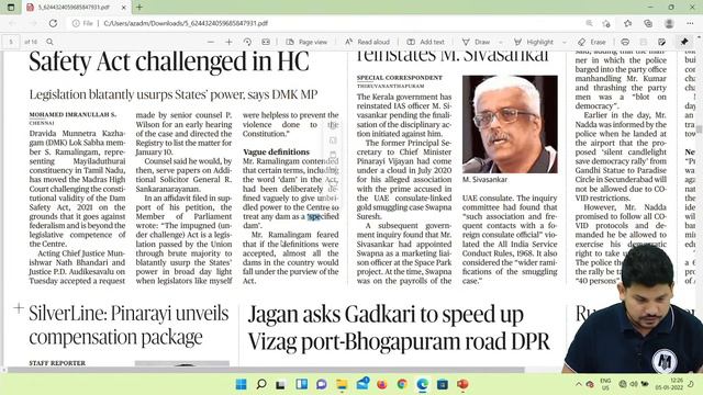 Daily Current Affairs at 12 PM | 05 Jan. 2022 | The Hindu & The Indian Express Analysis by Azad Sir