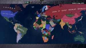 Cold War Iron Curtin Timelapse 1949 - 1991 Hoi4 Timelapse