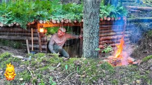 Строительство УБЕЖИЩА для выживания В ЛЕСУ | Кемпинг-Бушкрафт | Без палатки и спального мешка