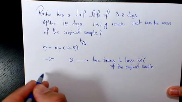How to Calculate the Original mass, half life?