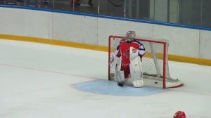 Ilya Sorokin and Lars Johansson pre game warmup