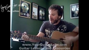 Paint it Black - The Rolling Stones -  Lefty Beginner Acoustic Guitar Lesson