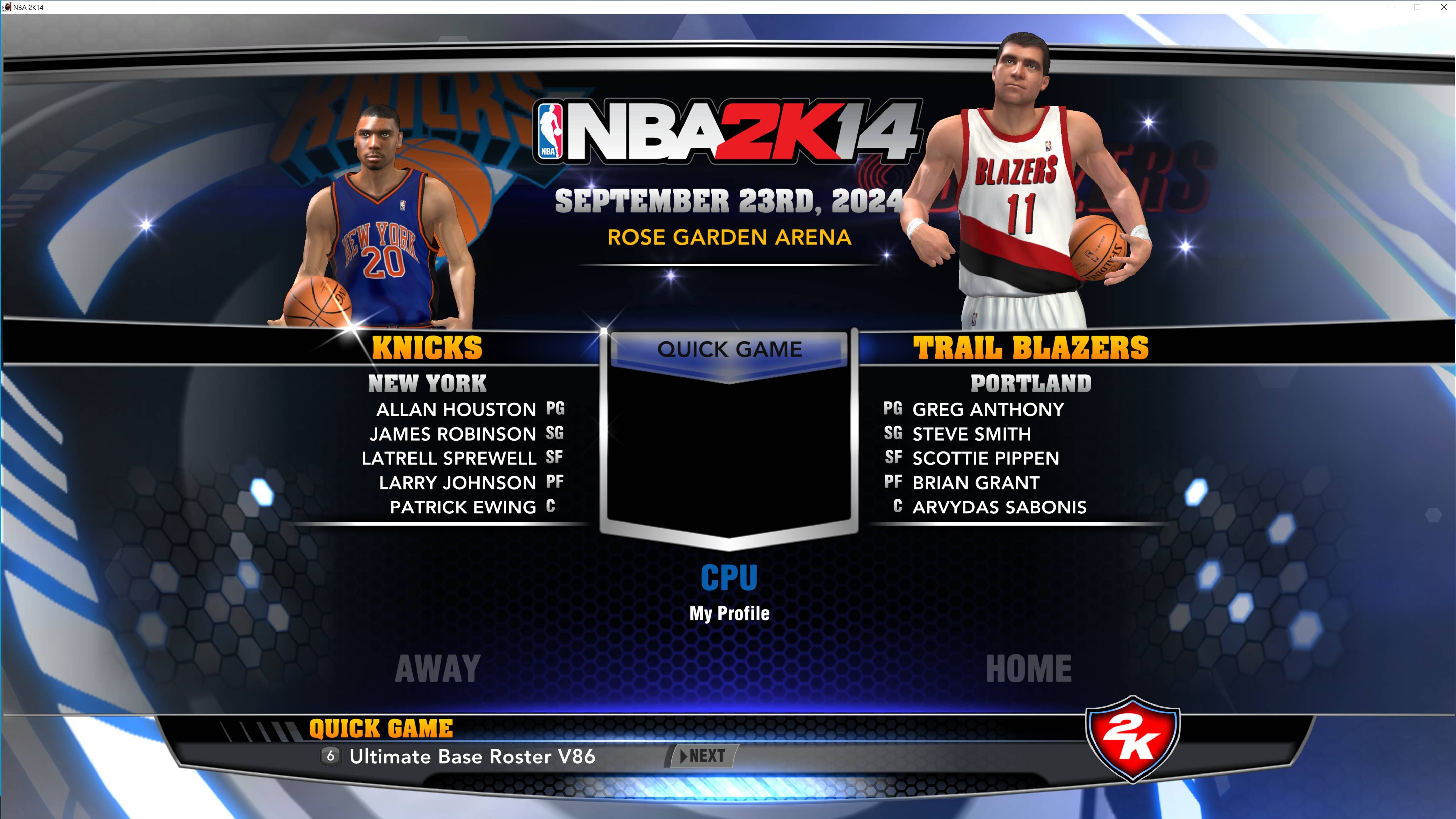 NBA 2k14 Сезон 1999-2000 New York KNICKS - Portland TRAIL BLAZERS