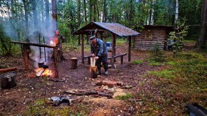 Живем в тайге. У парней уничтожили тачки! Драный окунь на огне с дымком.